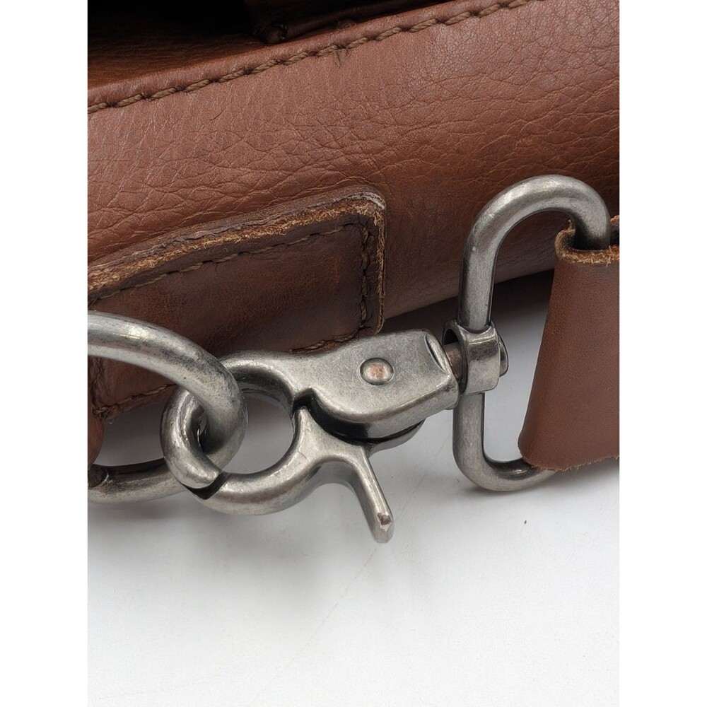 The British Belt Company Genuine Leather Messenger Bag Satchel Briefcase Brown - Picture 11 of 16